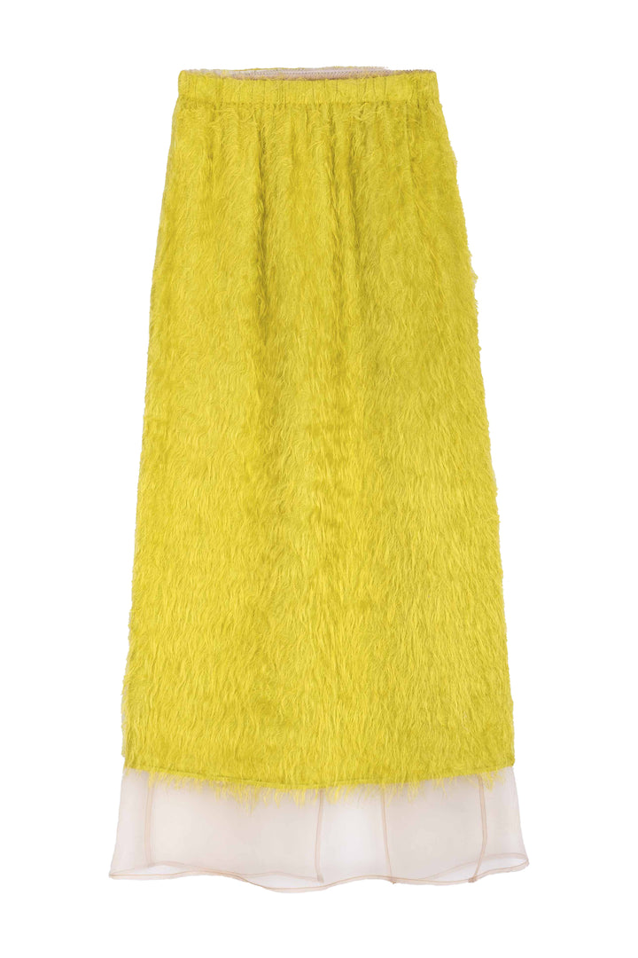 Alysi Fringe Skirt - Lemon