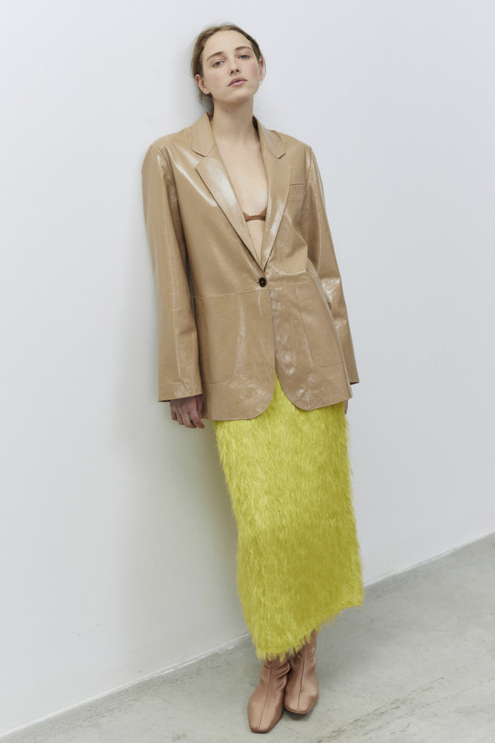 Alysi Fringe Skirt - Lemon