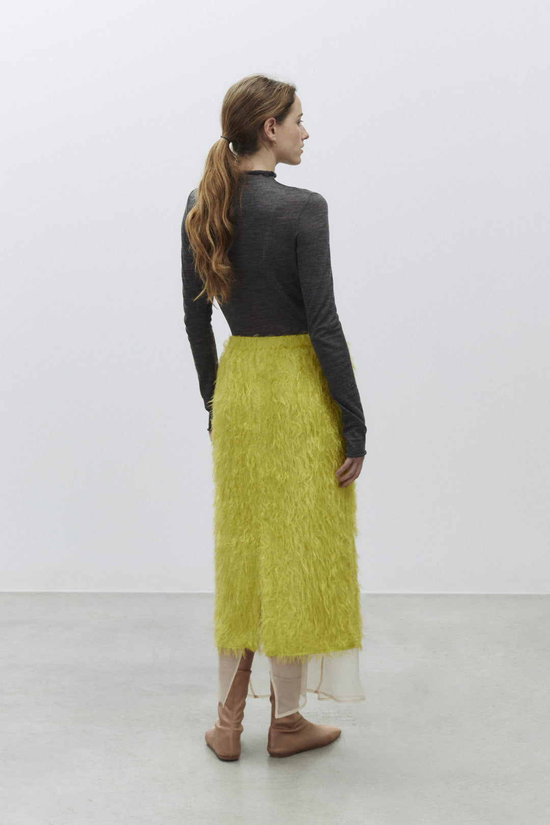 Alysi Fringe Skirt - Lemon