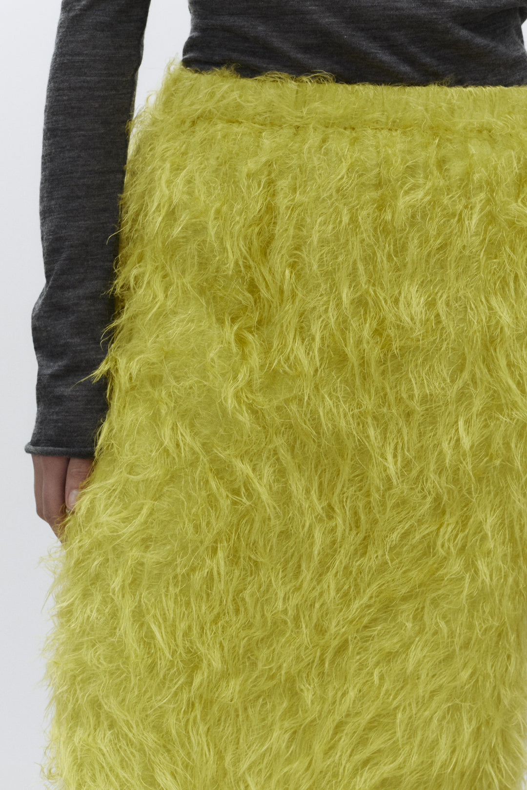 Alysi Fringe Skirt - Lemon
