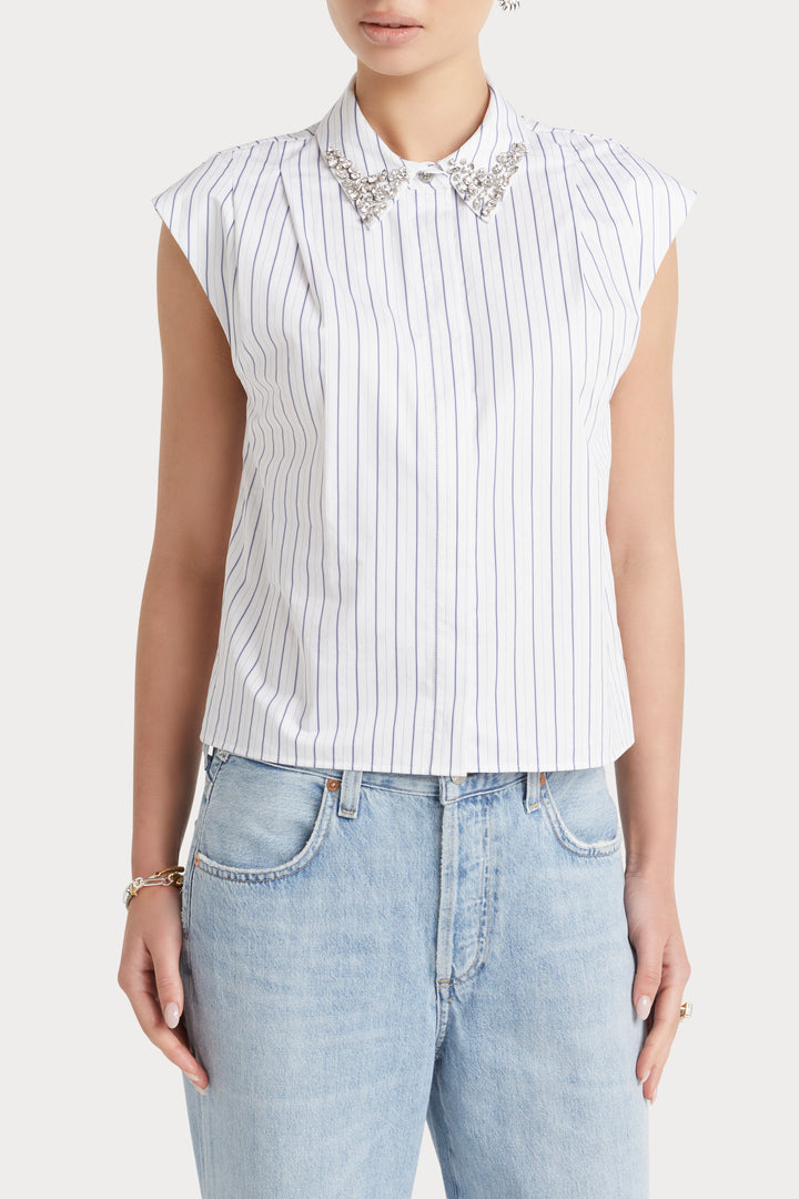 Husk Jewelled Top - Stripe