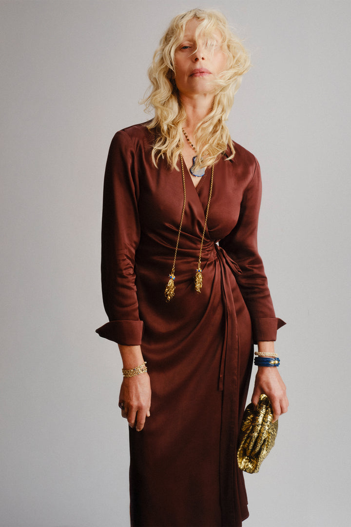 Husk Luna Dress - Chestnut