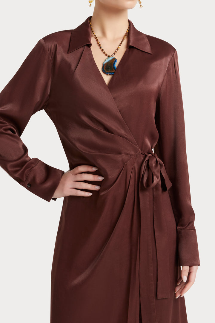 Husk Luna Dress - Chestnut