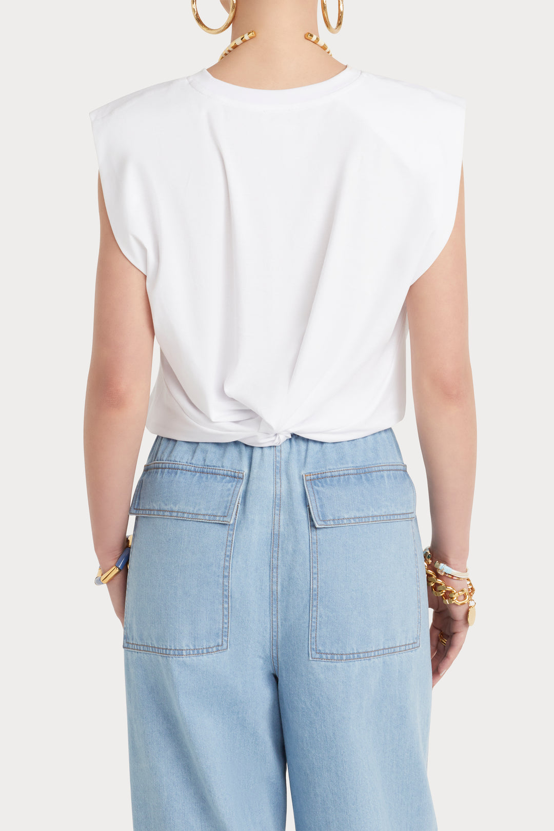 Husk Twist Tee - White
