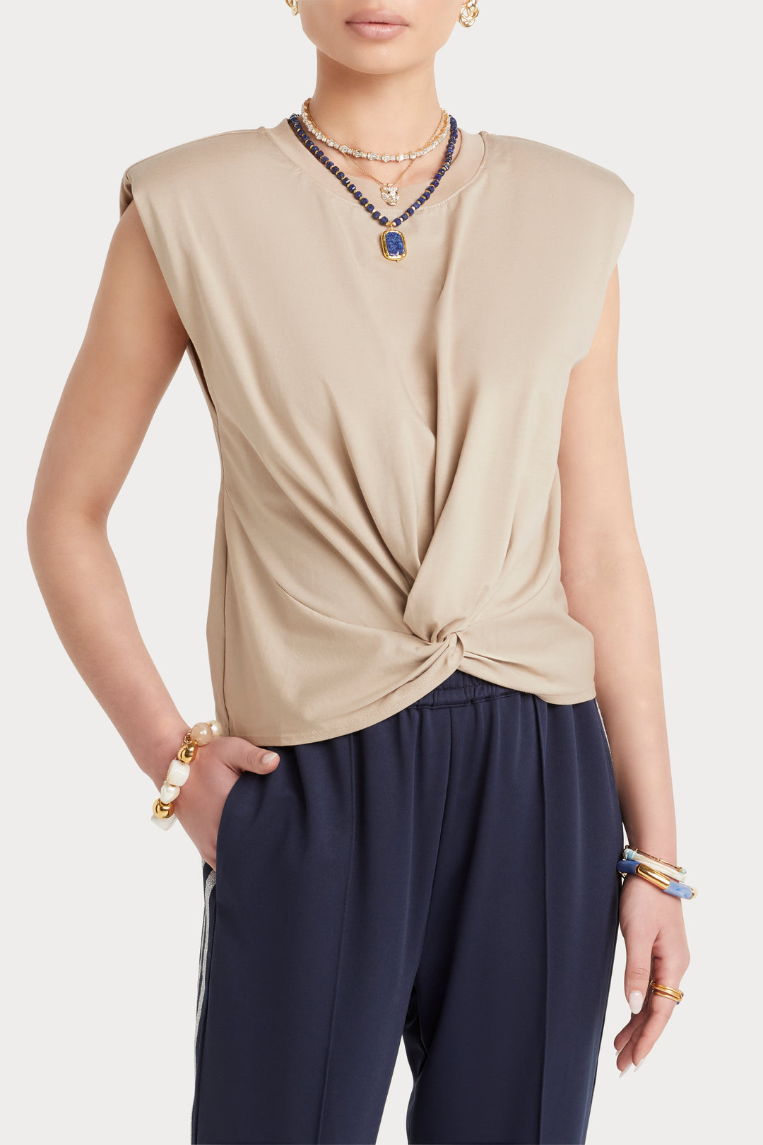 Husk Twist Tee - Camel