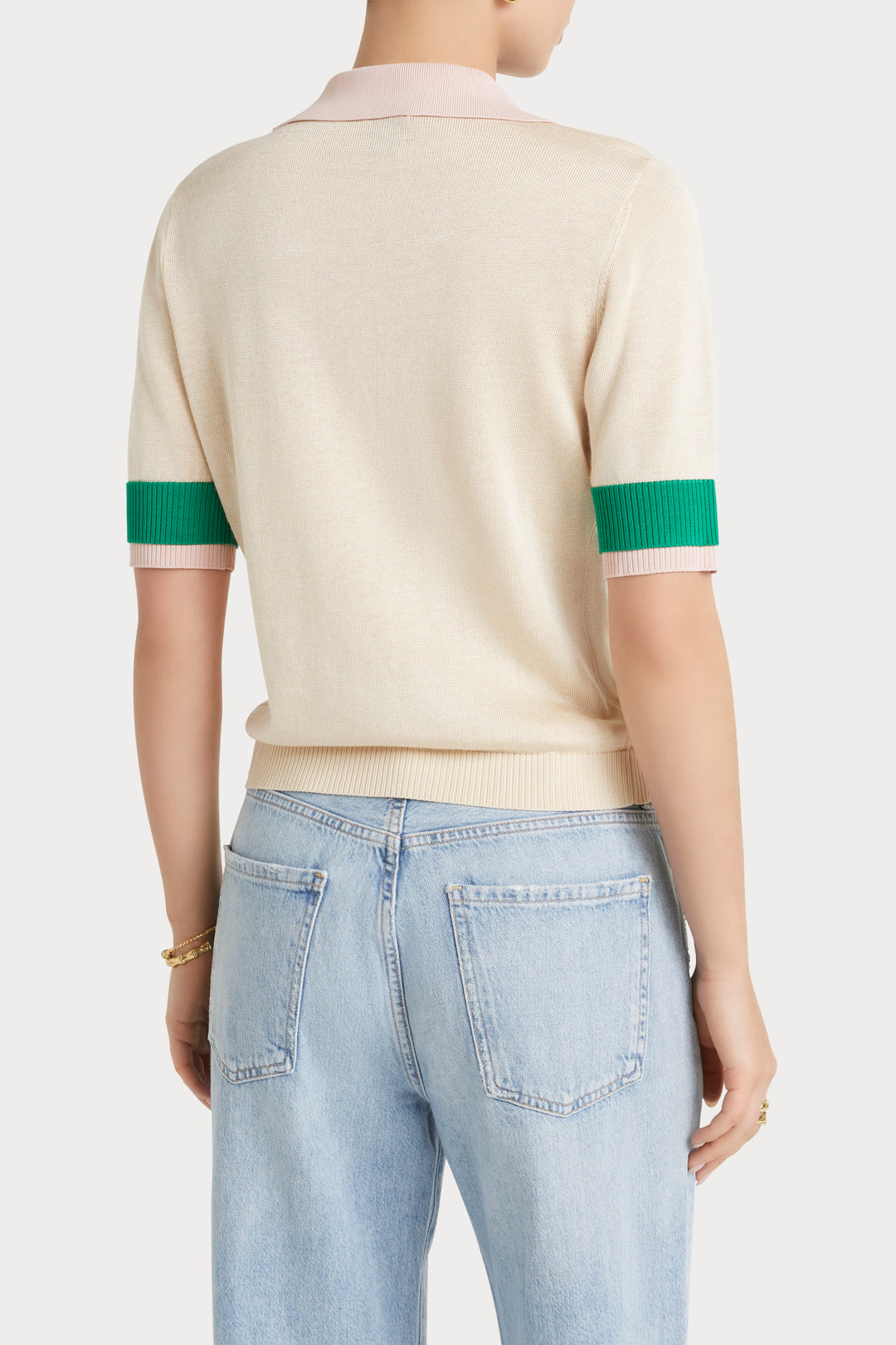 Husk Knit Cuff Polo - Marshmallow