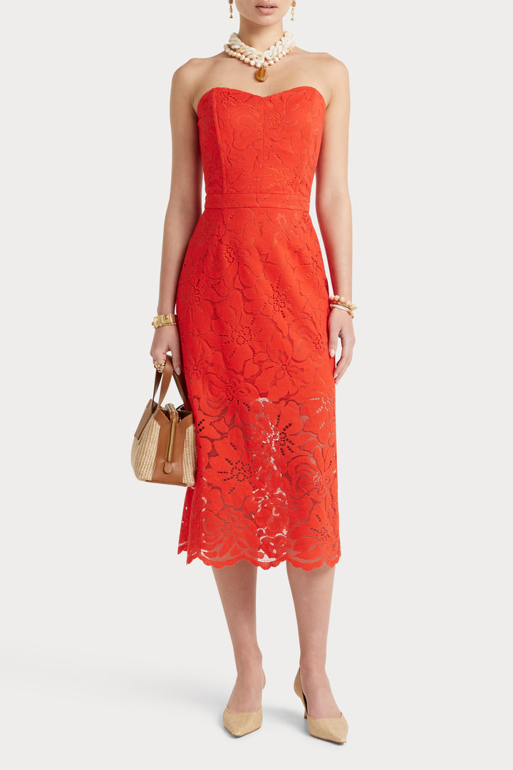 Husk Camellia Dress - Red