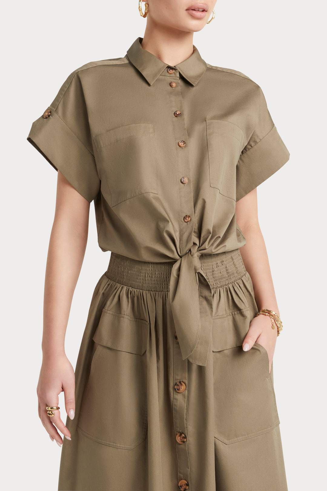 Husk Elodie Top - Khaki