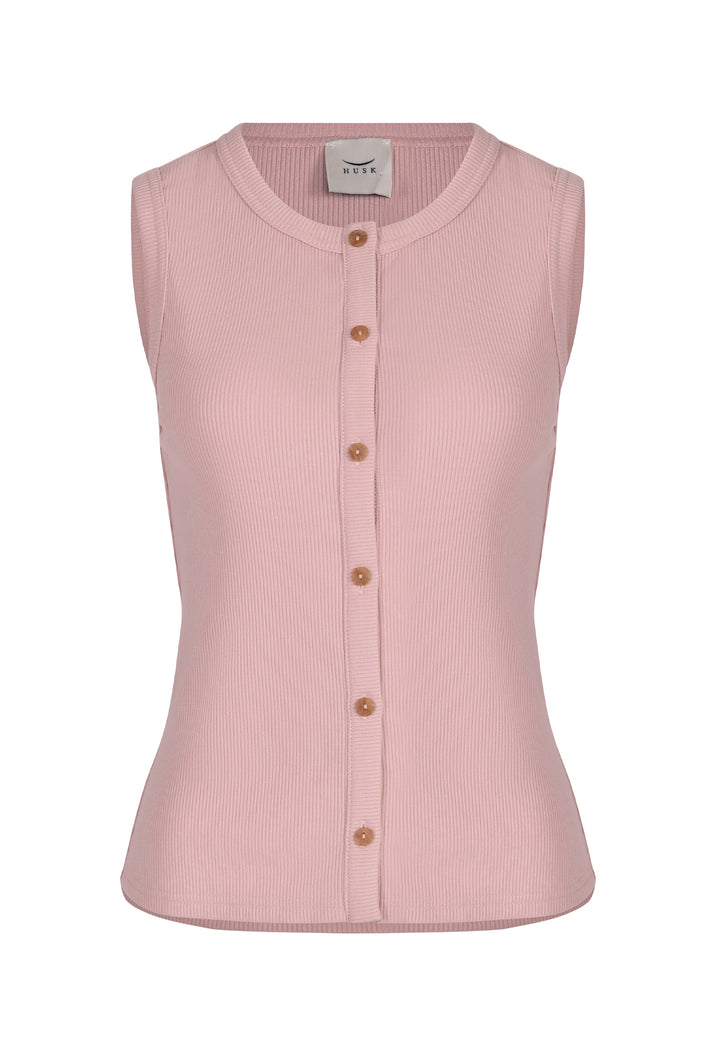 Husk Button Thru Tank - Blush