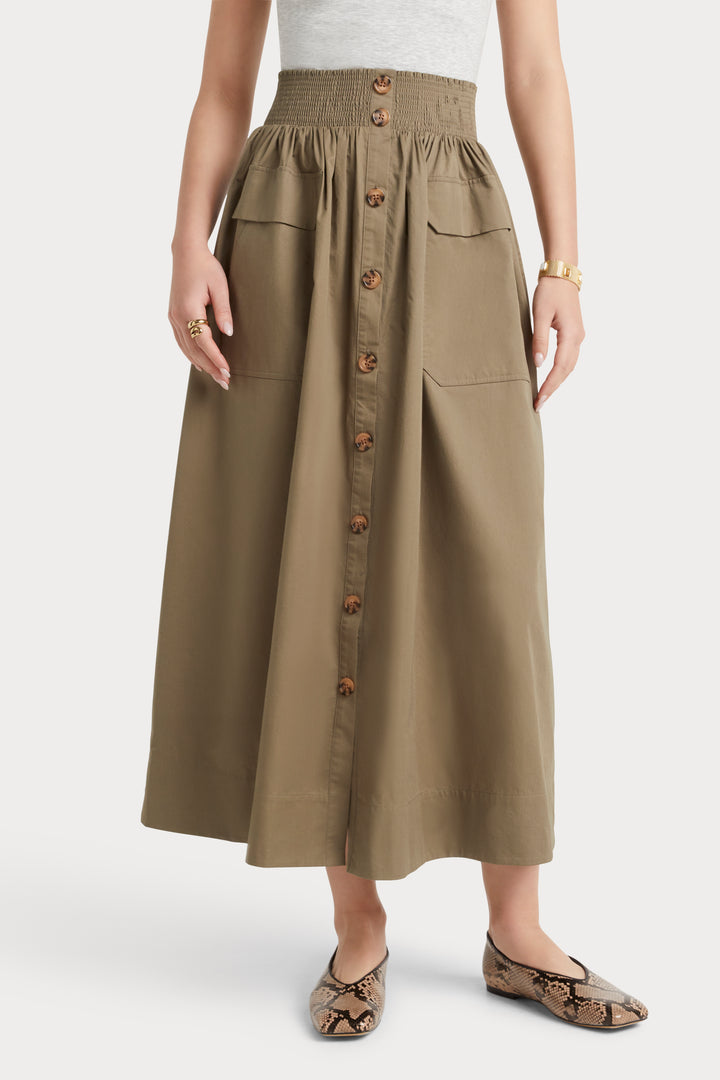 Husk Elodie Skirt - Khaki