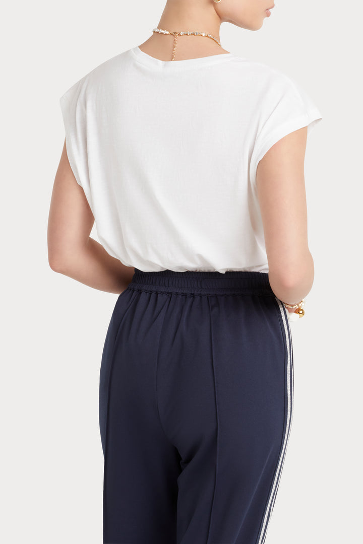 Husk Beaded Tee - White