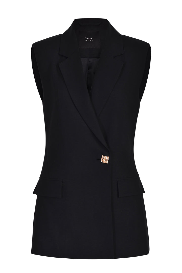 Husk Talia Gilet - Black