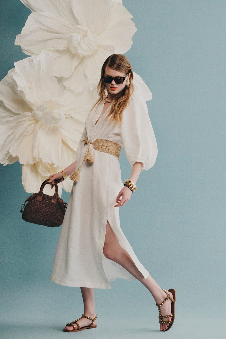 Husk Amara Kaftan - White