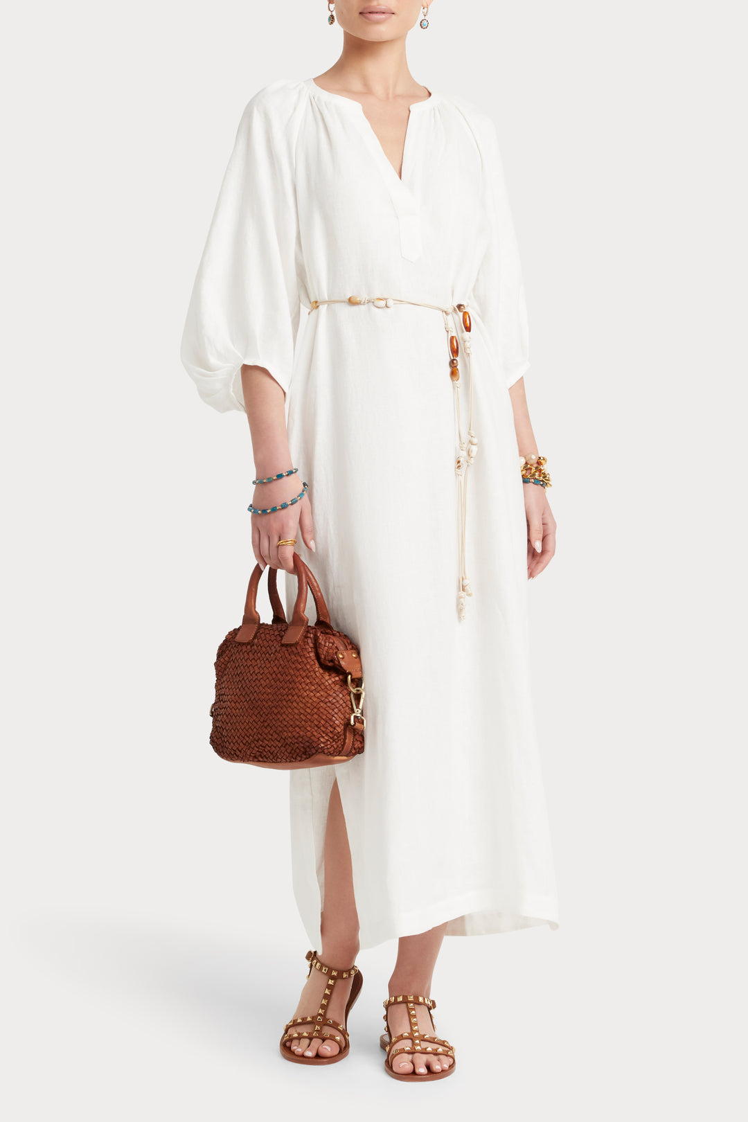 Husk Amara Kaftan - White