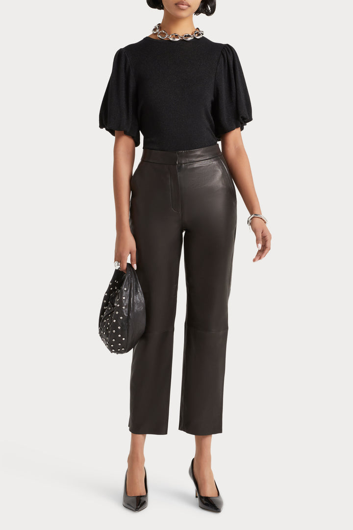 Husk Puff Sleeve Knit - Black