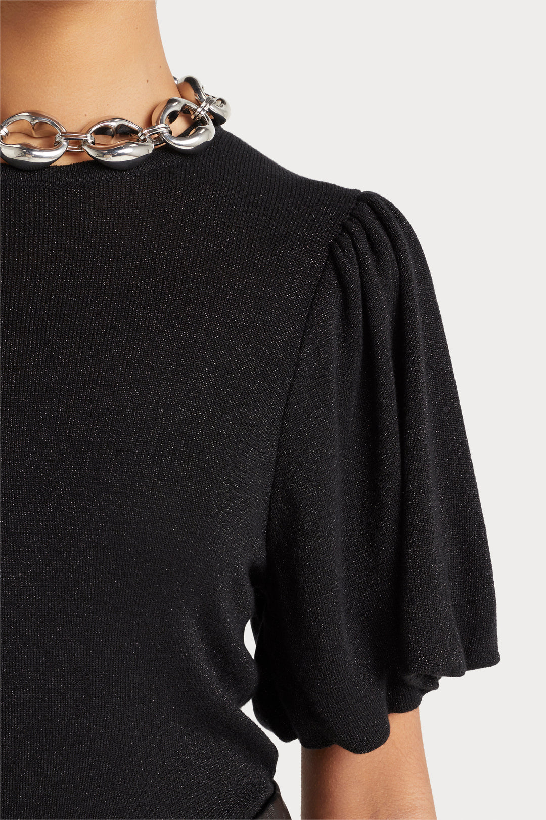 Husk Puff Sleeve Knit - Black