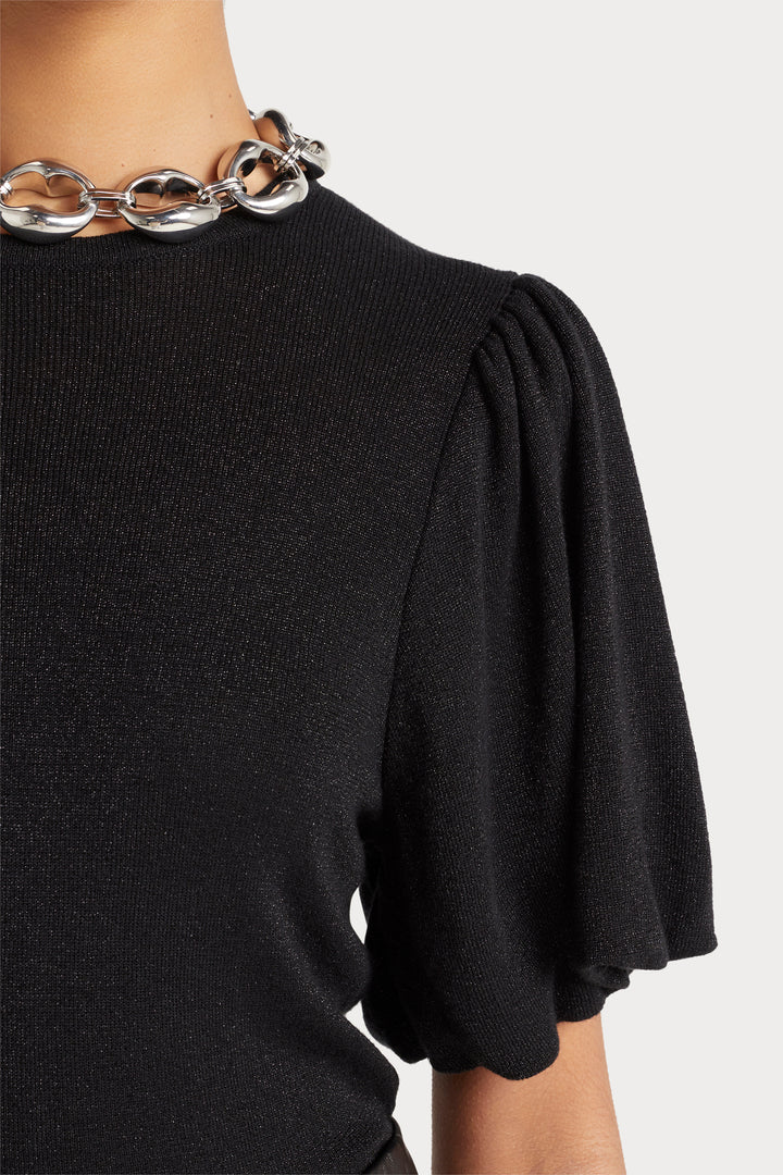 Husk Puff Sleeve Knit - Black
