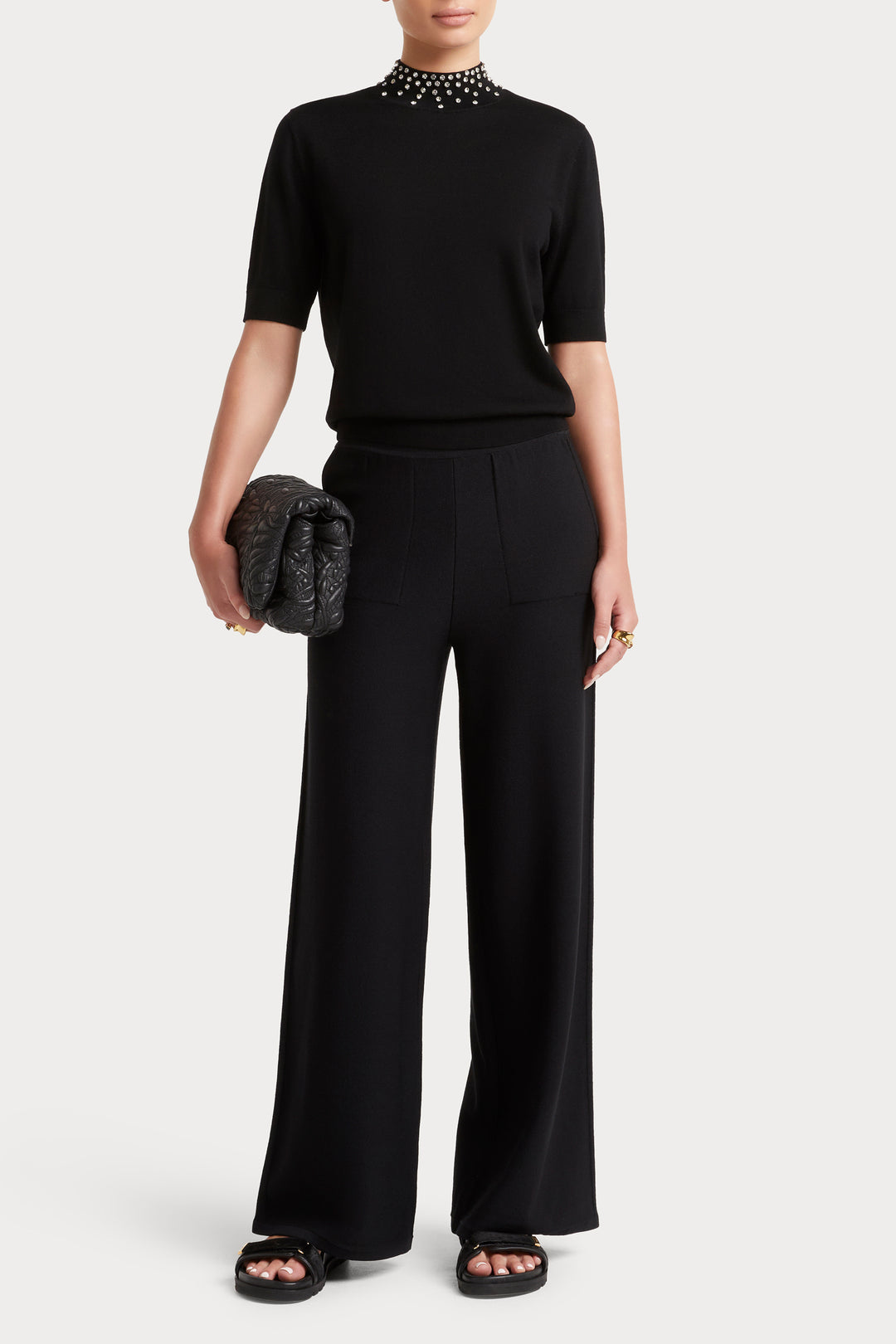 Husk Crystal Stud Knit