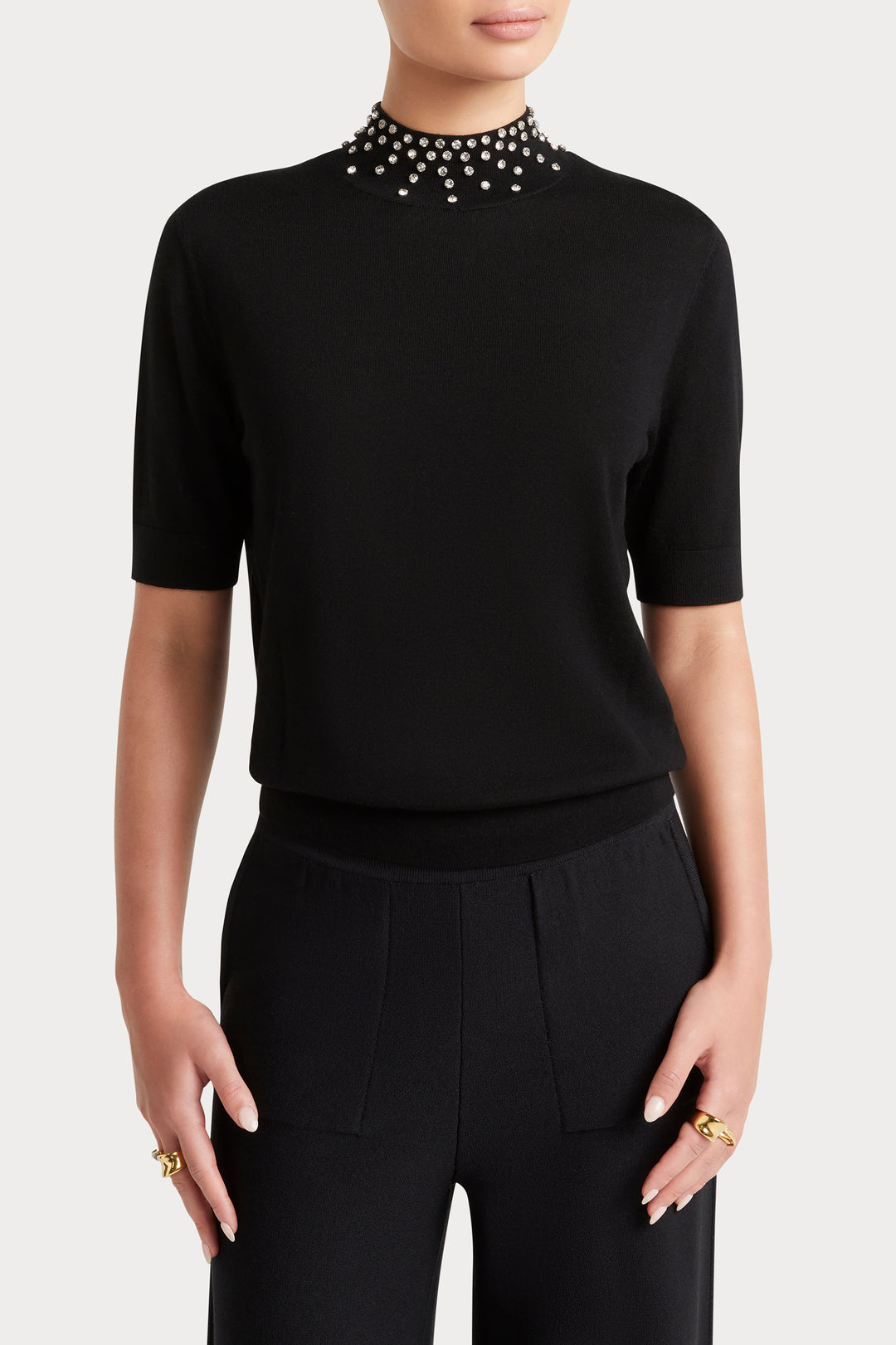 Husk Crystal Stud Knit