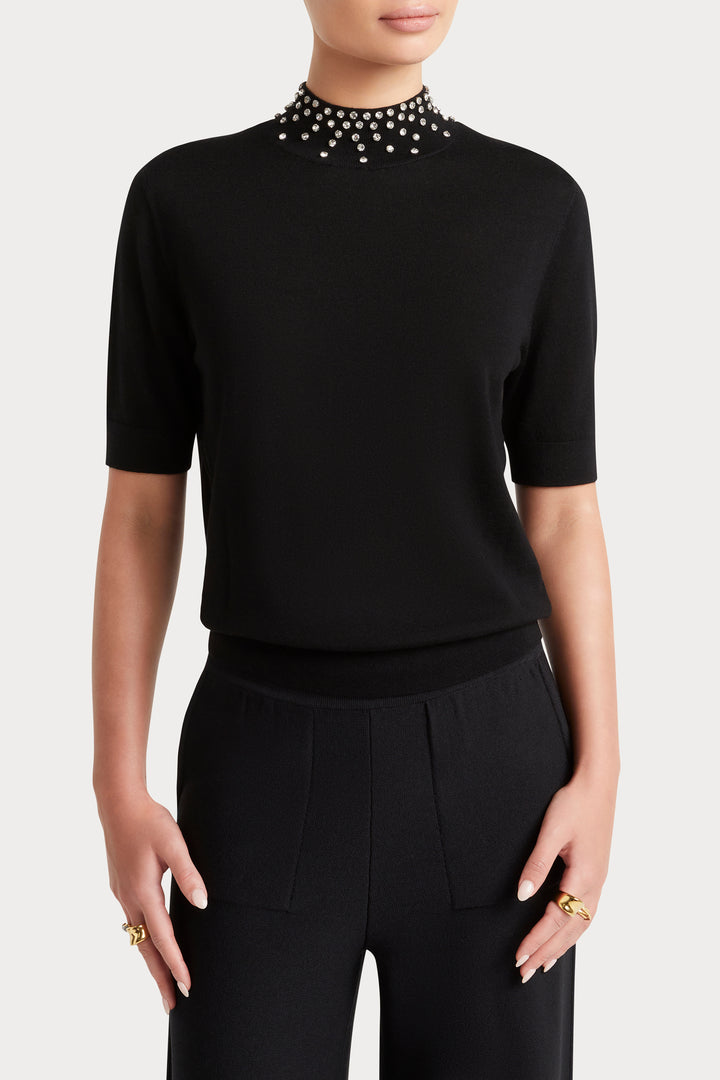 Husk Crystal Stud Knit