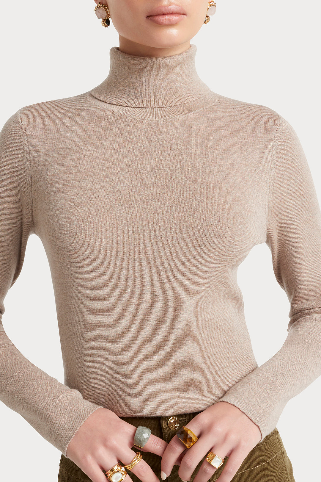 Husk Merino Roll Neck