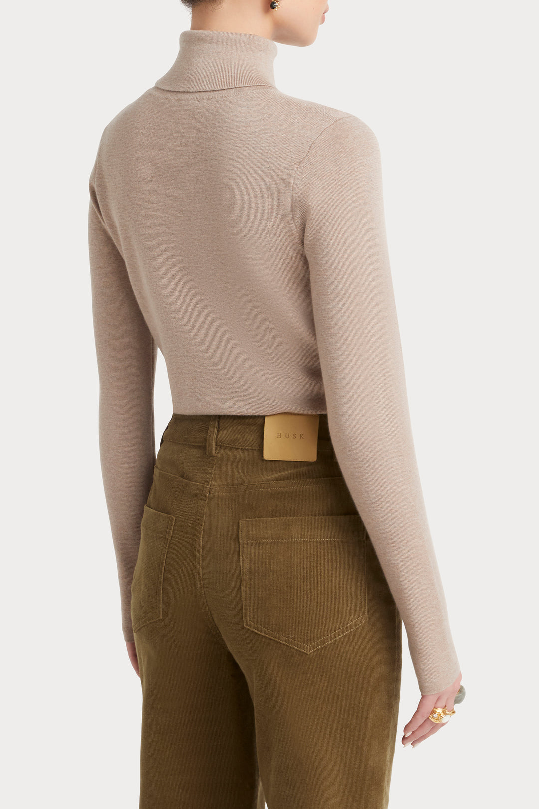 Husk Merino Roll Neck