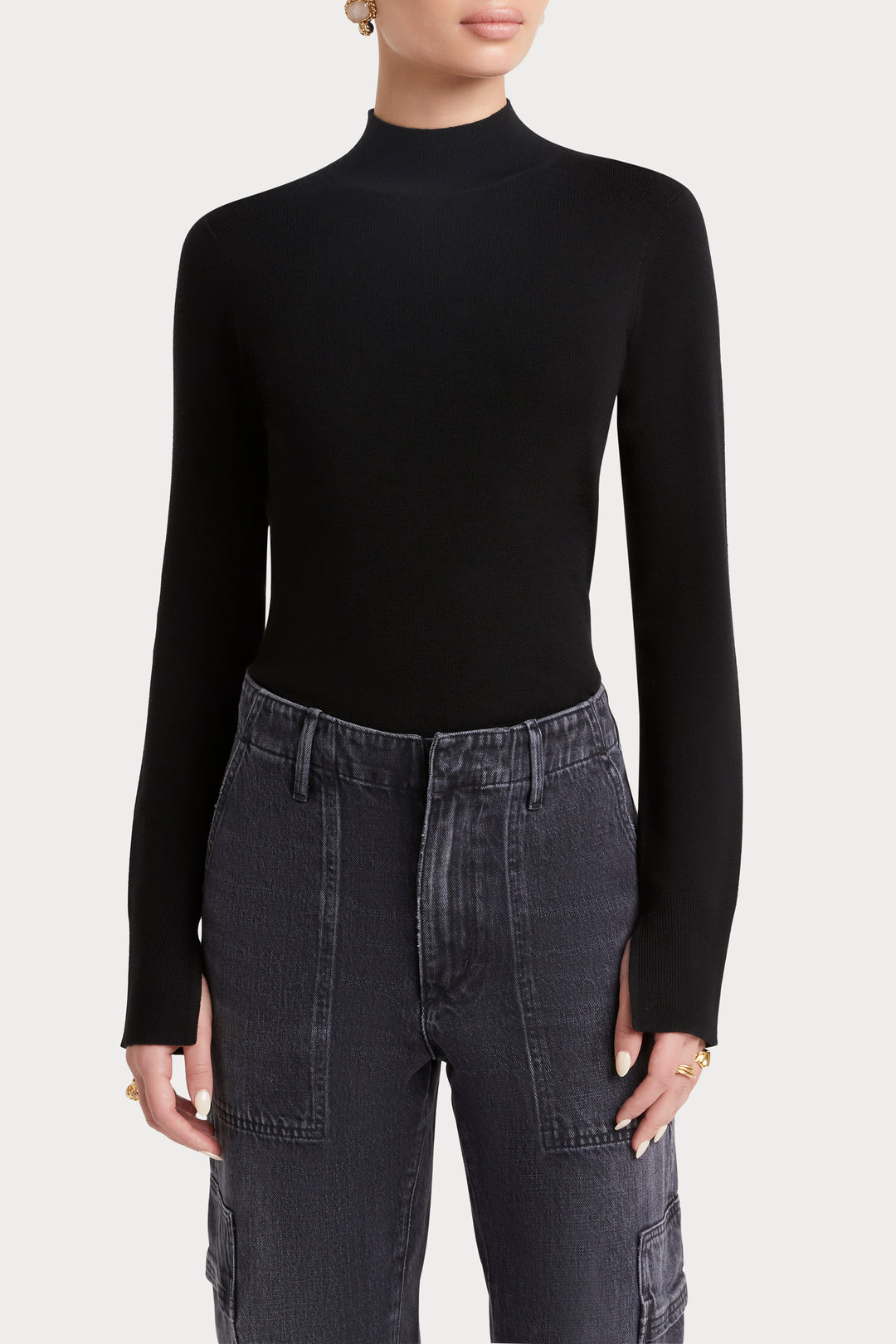 Husk Merino Mock Neck