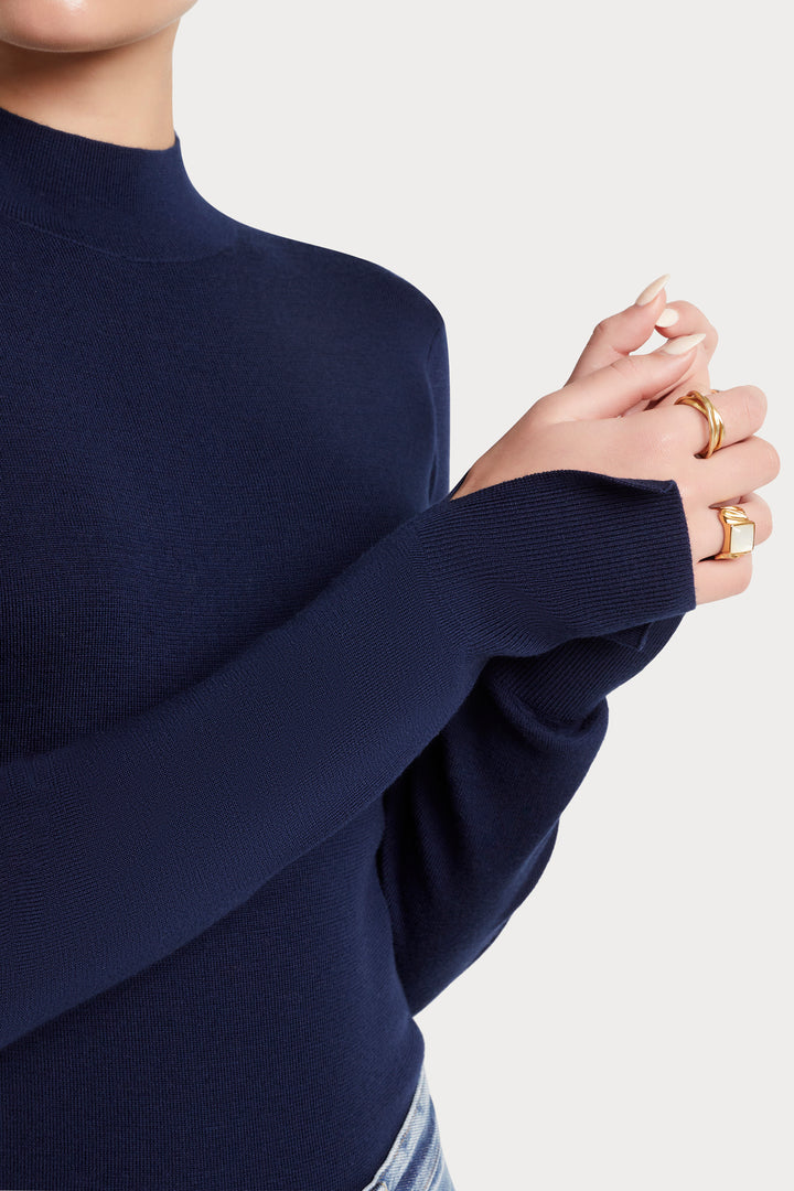 Husk Merino Mock Neck