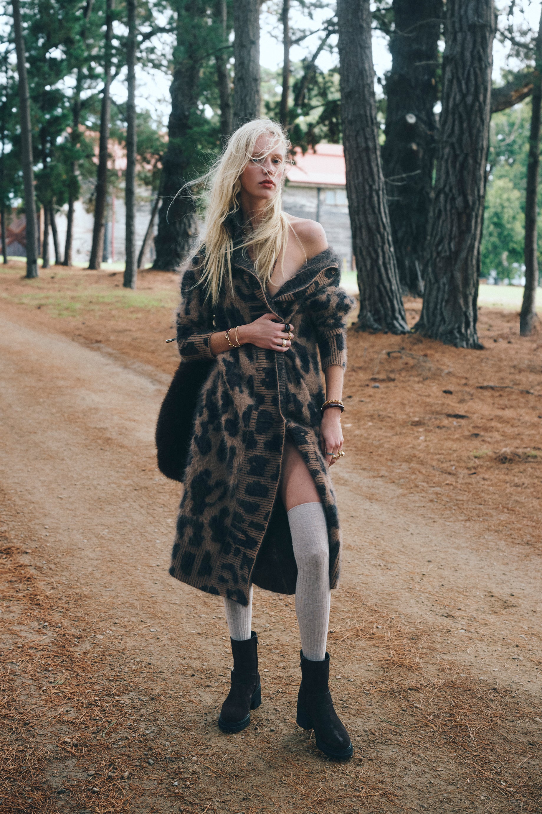 Antalya Leo Long Line Cardigan – Husk