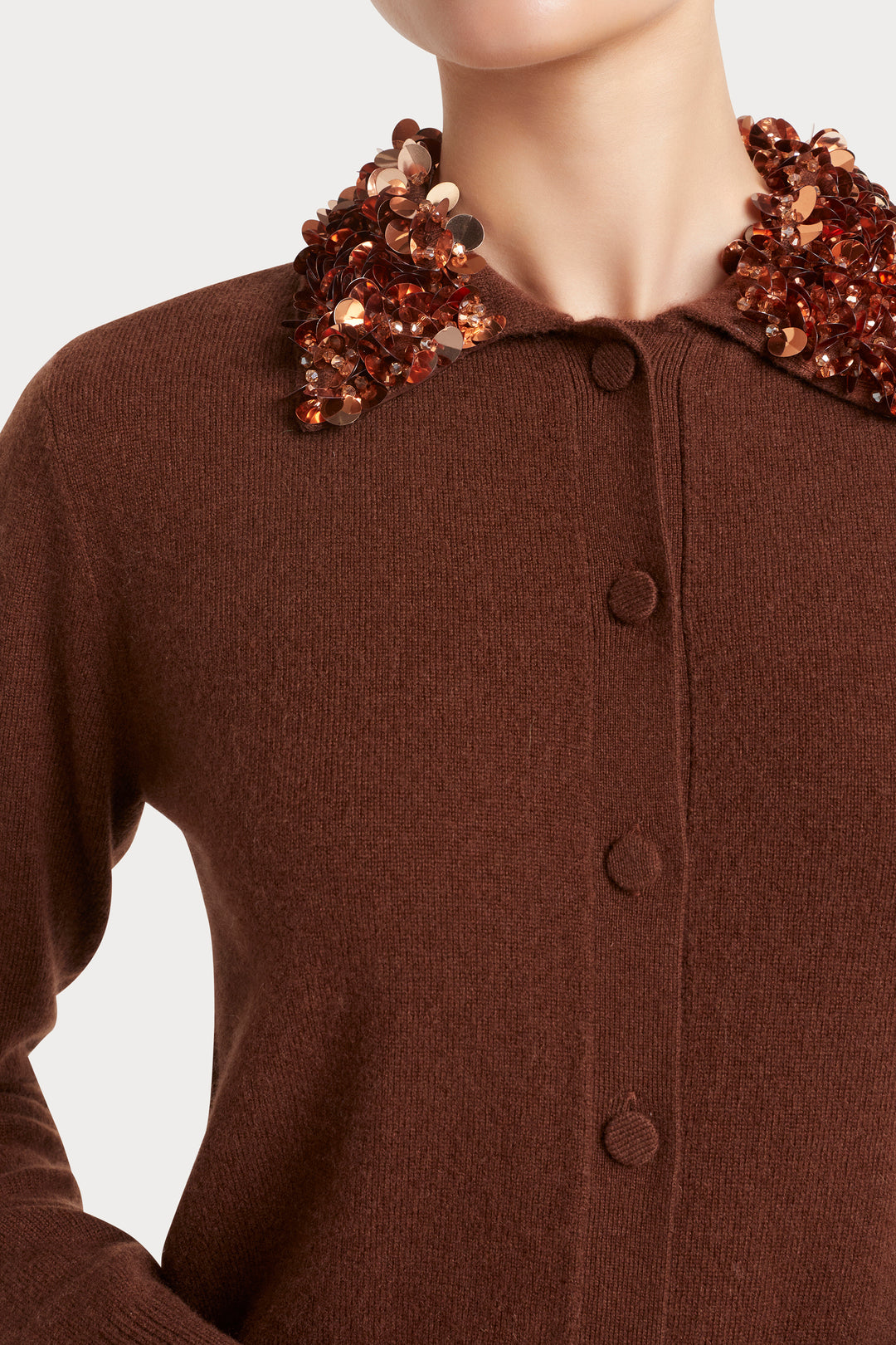 Husk Sequin Collar Knit