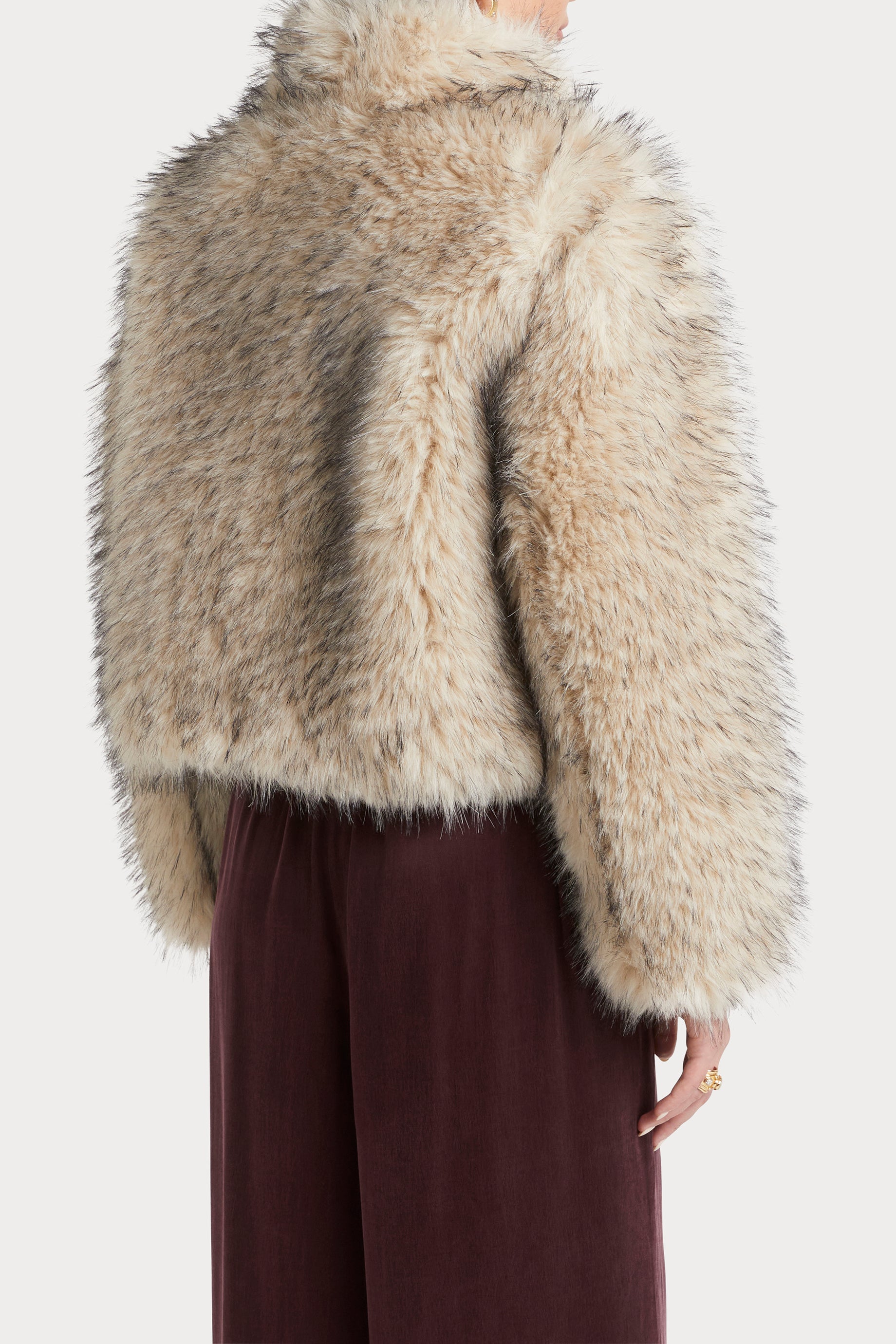 ジャケット・アウター Nicole fur belt jacket & skirt (M) beige Husk Colette Fur Jacket