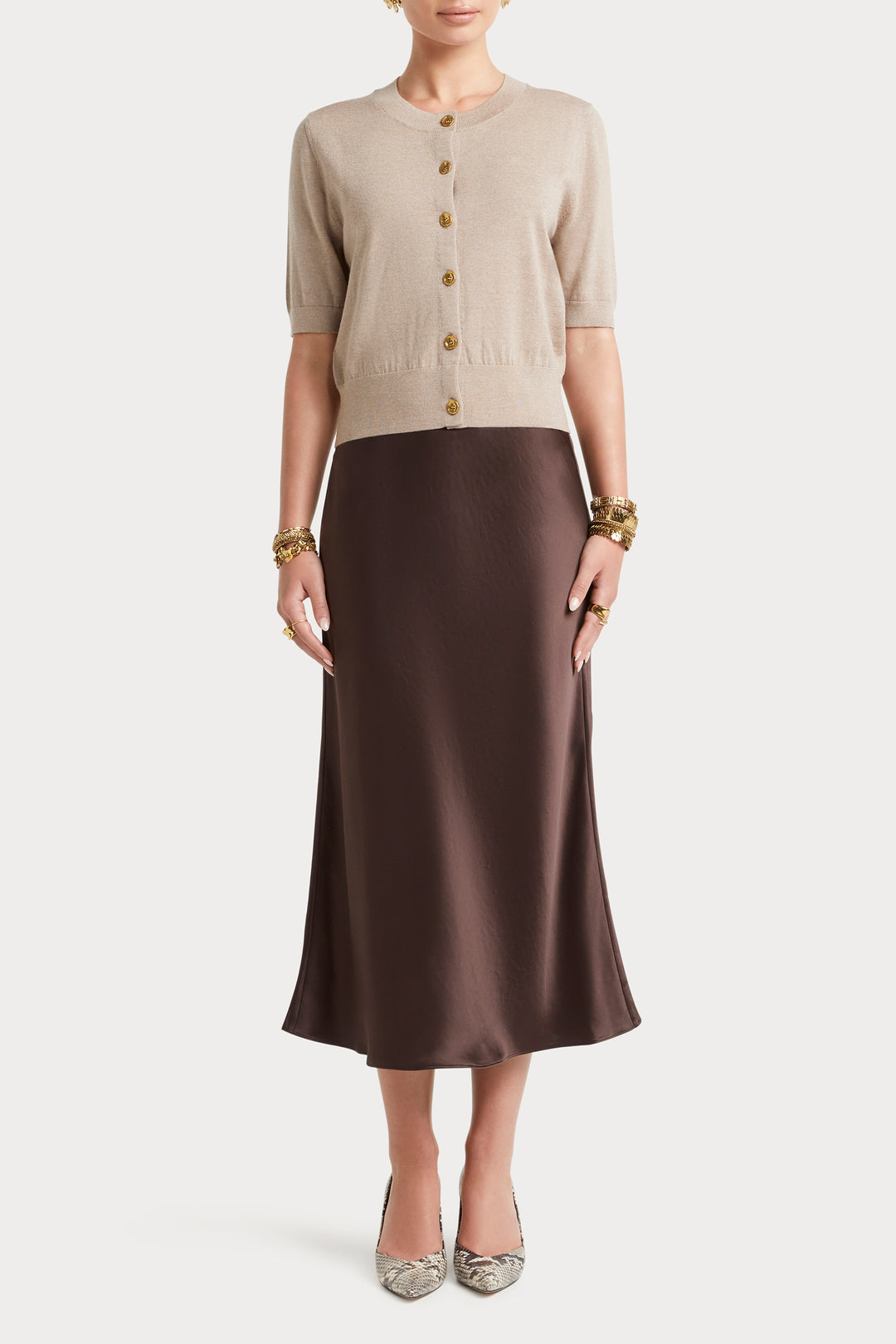 Husk Merino Elbow Slv Cardi