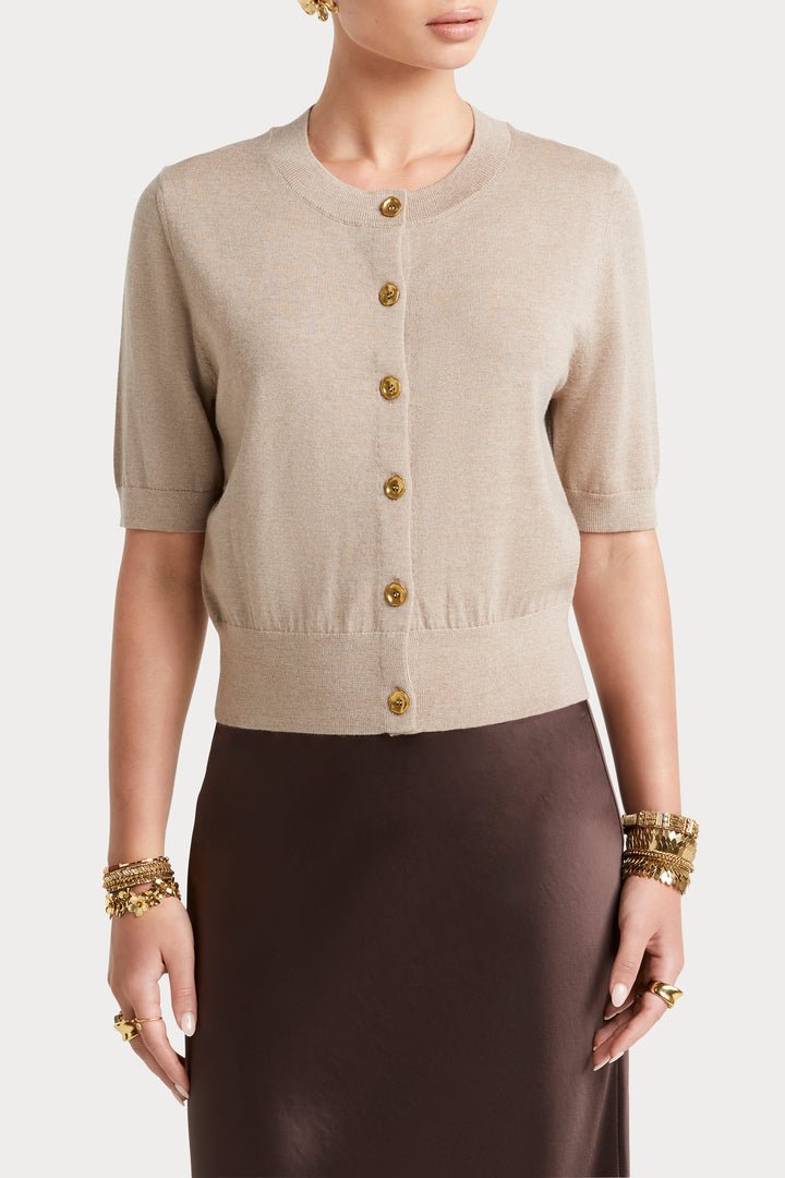 Husk Merino Elbow Slv Cardi