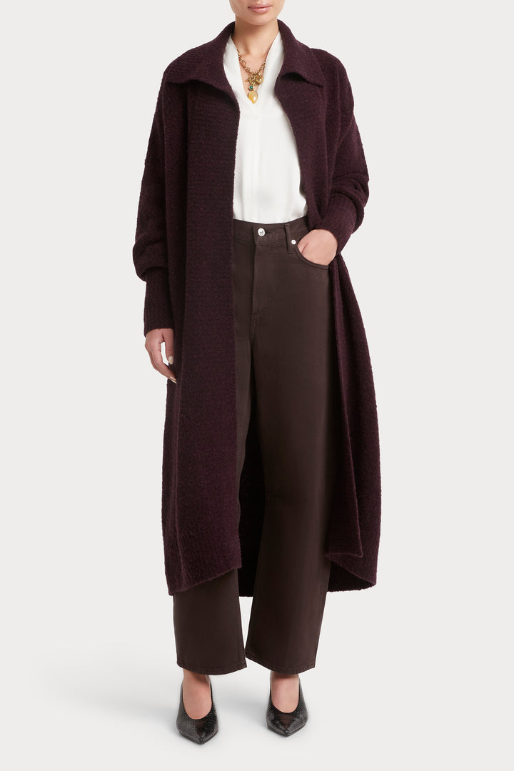 Husk Long Boucle Cardigan