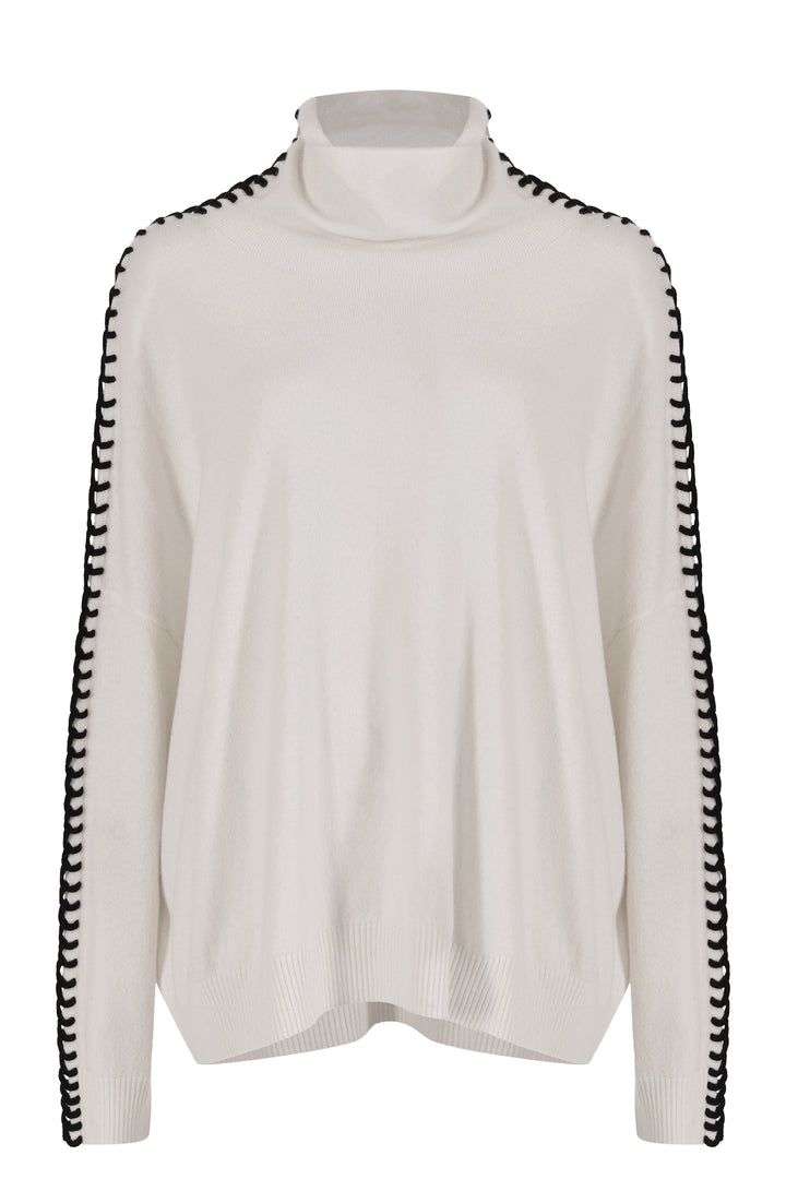 Husk Slouchy Cashwool Blanket Stitch Knit