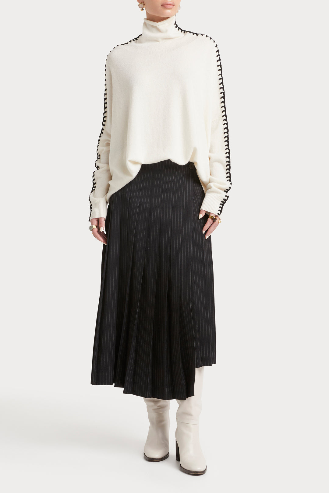 Husk Slouchy Cashwool Blanket Stitch Knit