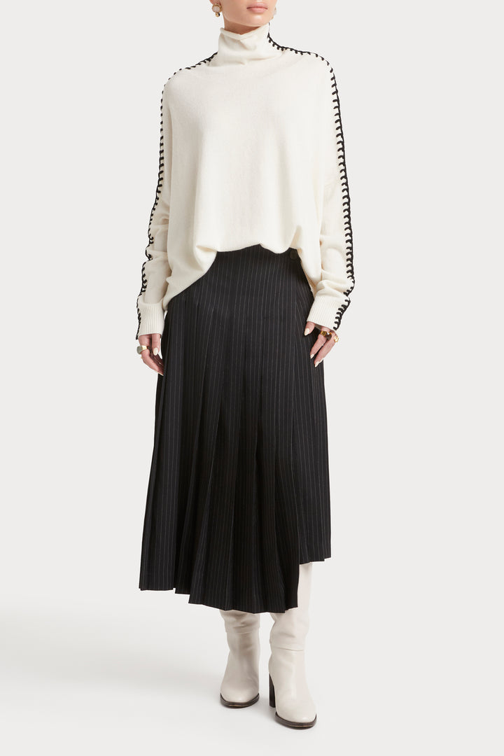 Husk Slouchy Cashwool Blanket Stitch Knit