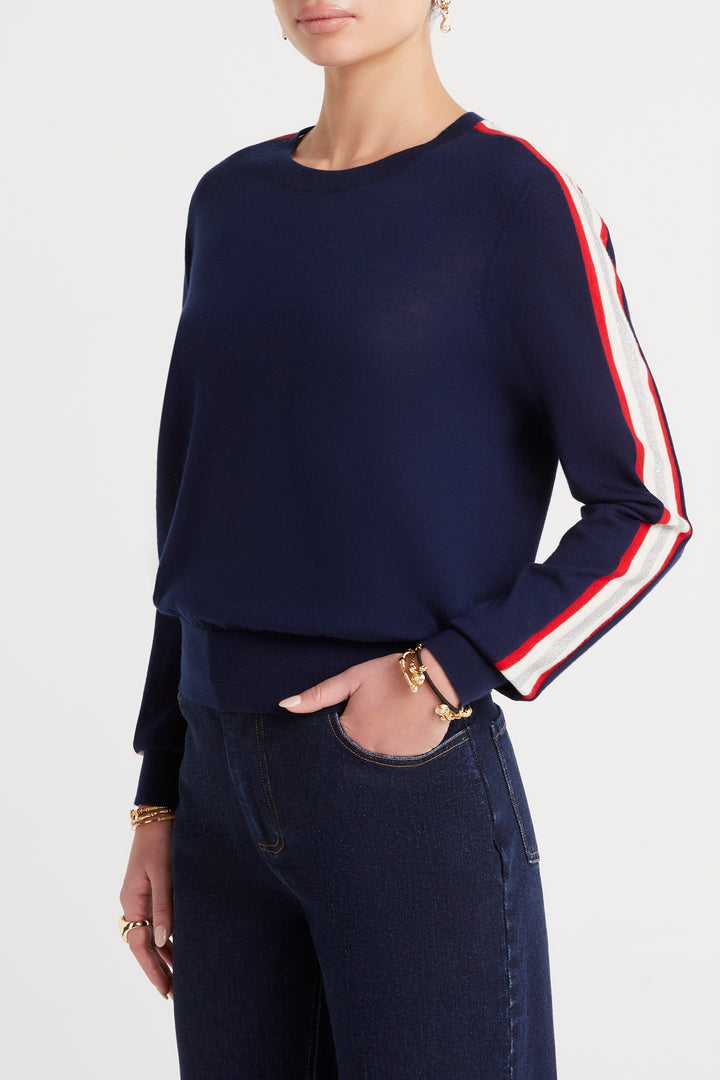 Husk Stripe Sports Crew