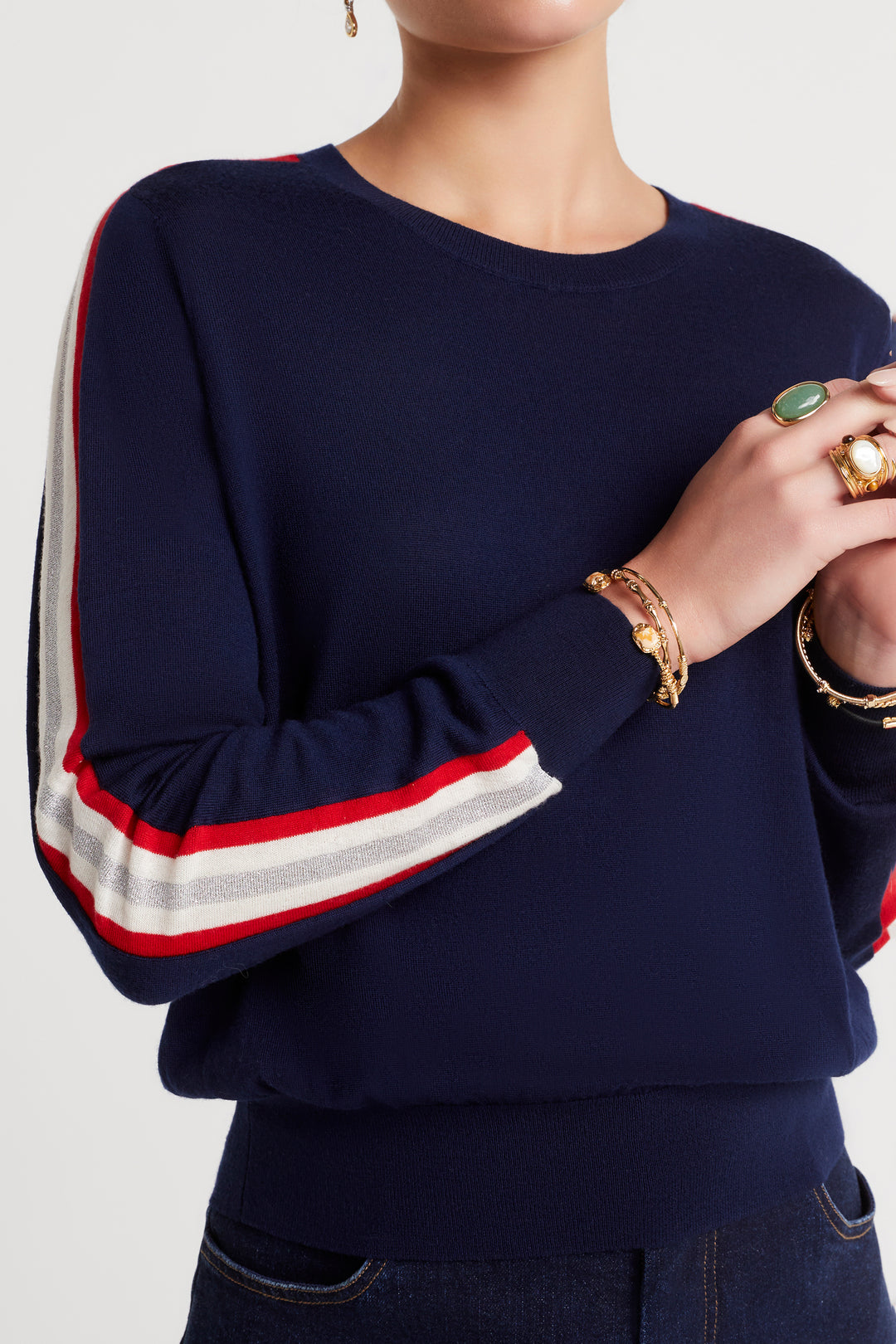 Husk Stripe Sports Crew