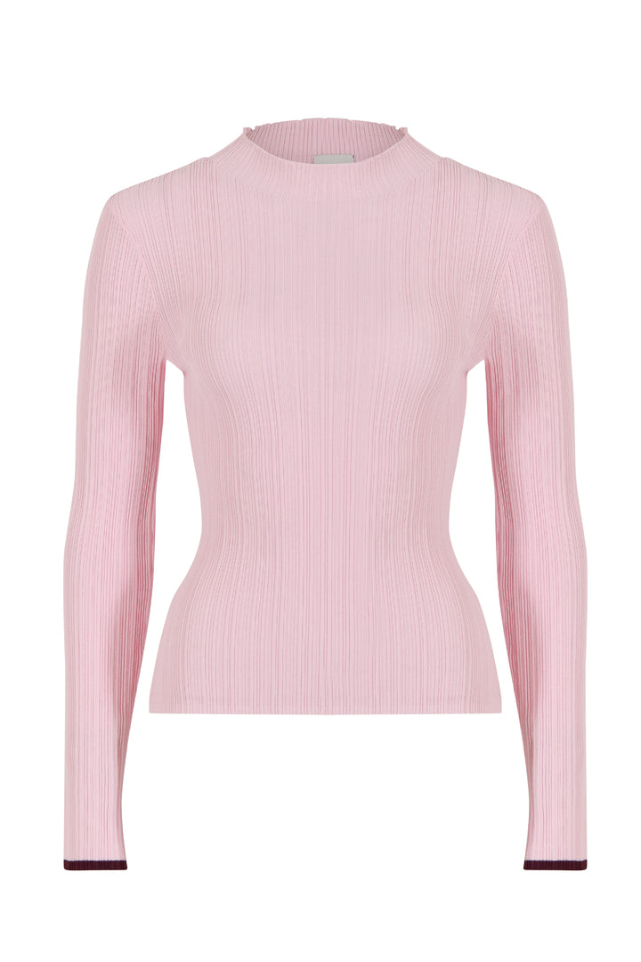 Husk Contrast Tipped Rib Knit
