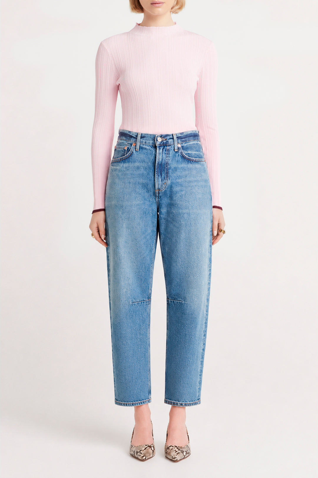Husk Contrast Tipped Rib Knit