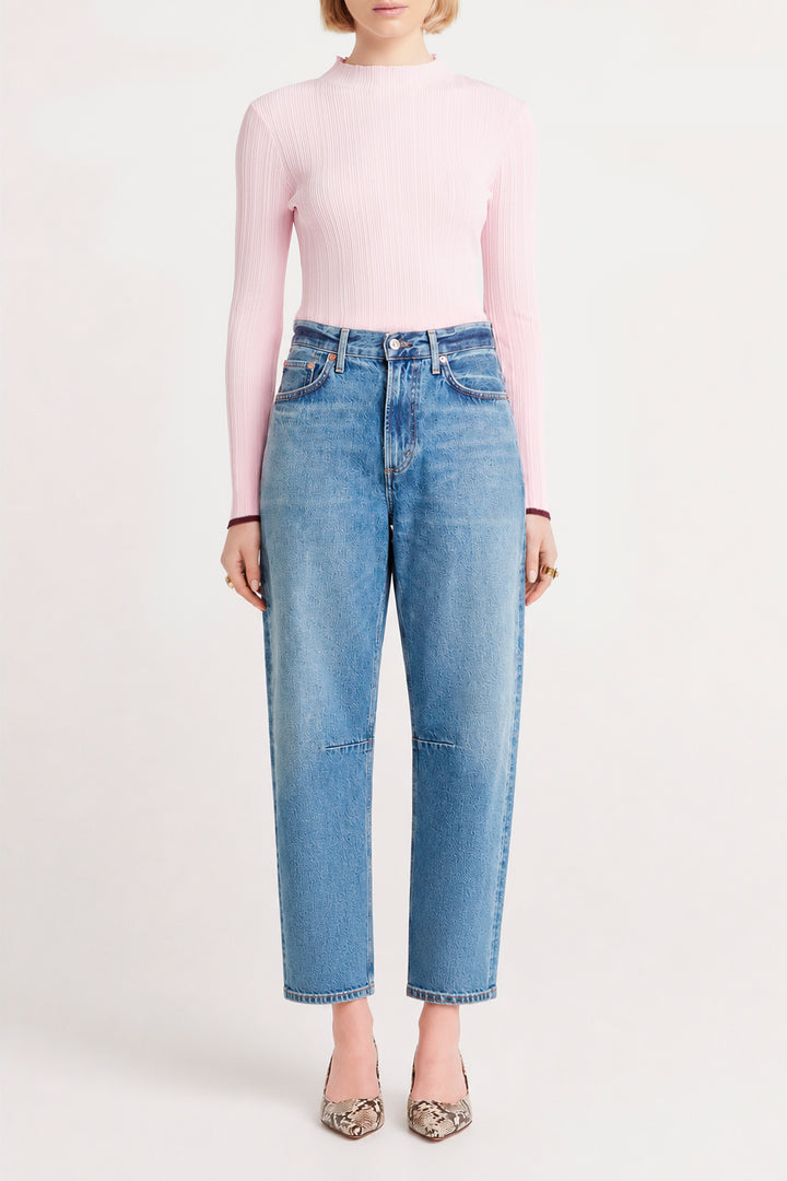 Husk Contrast Tipped Rib Knit