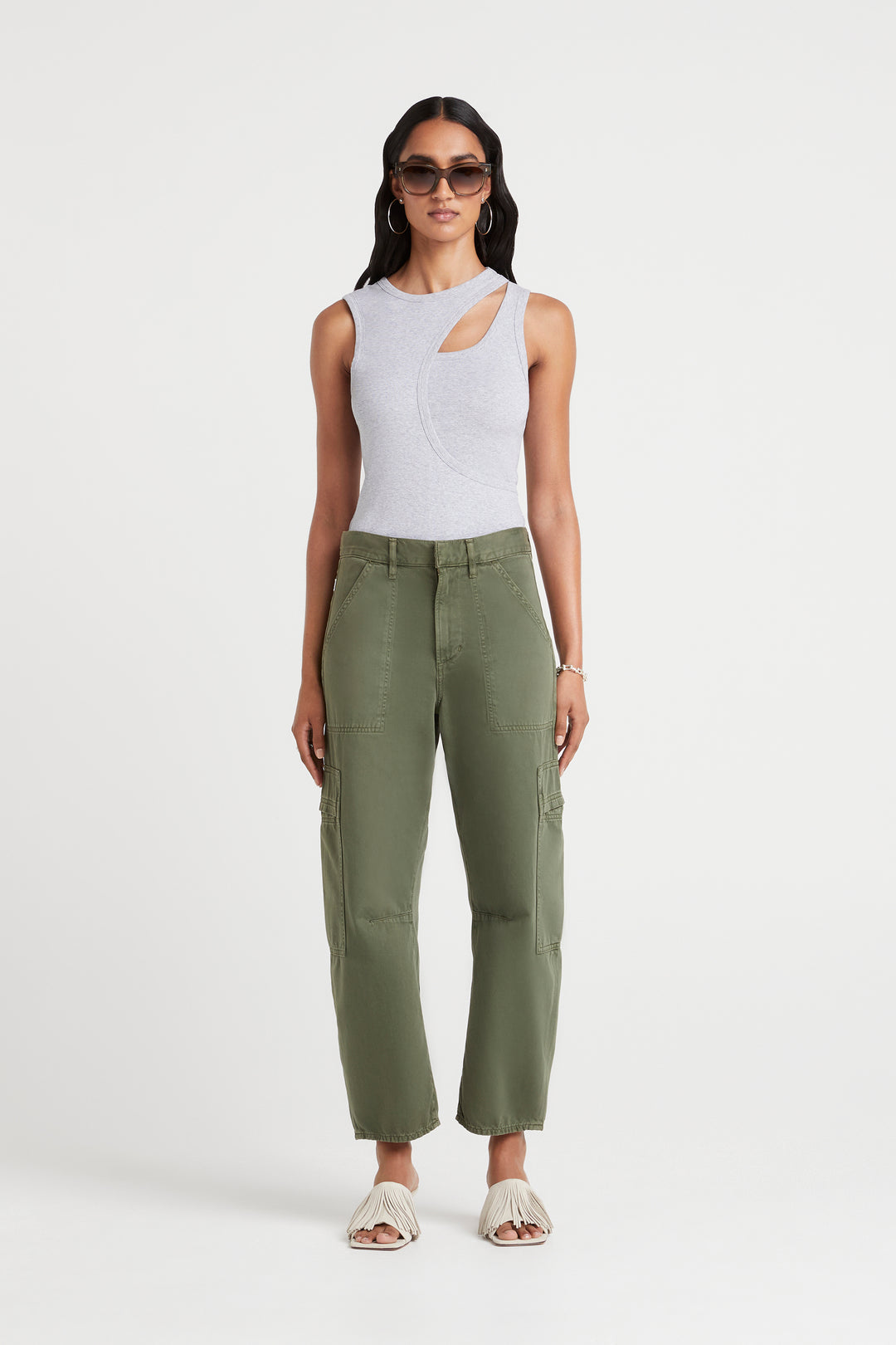 Husk Layered Tank - Grey Marle
