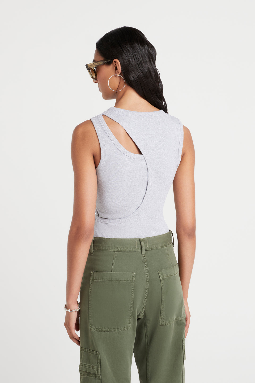 Husk Layered Tank - Grey Marle