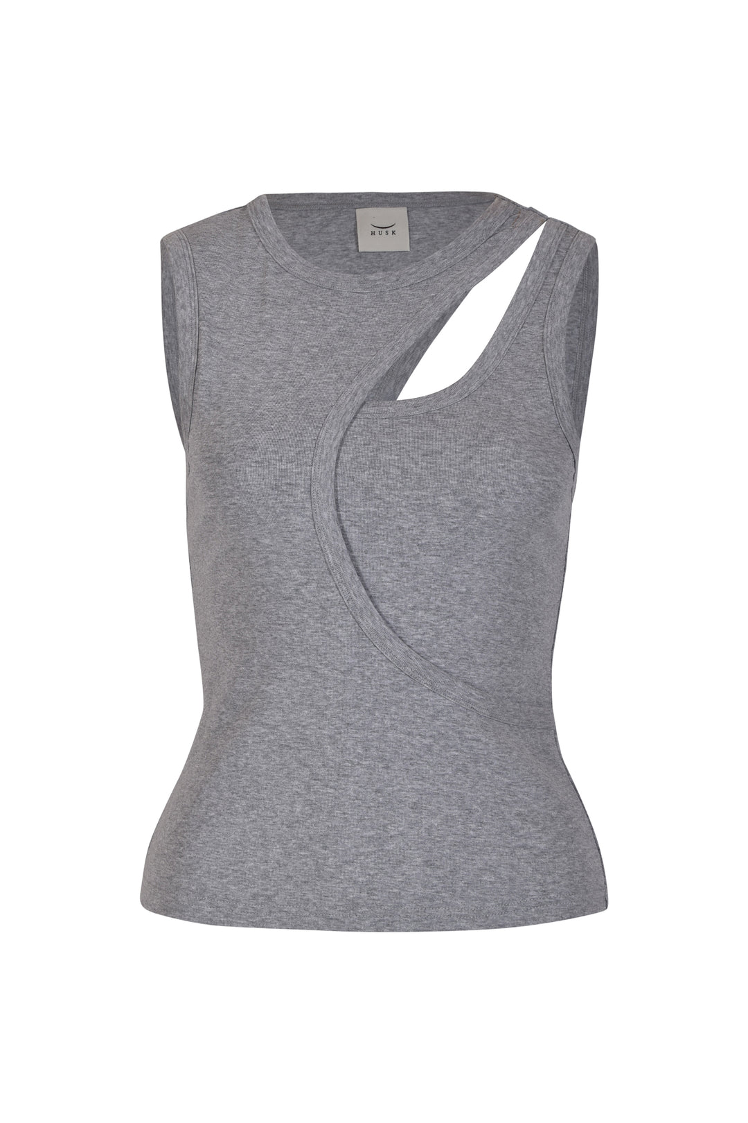 Husk Layered Tank - Grey Marle