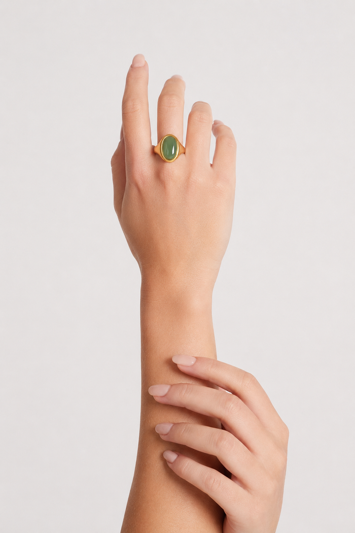 Husk Aurelia Jade Statement Ring