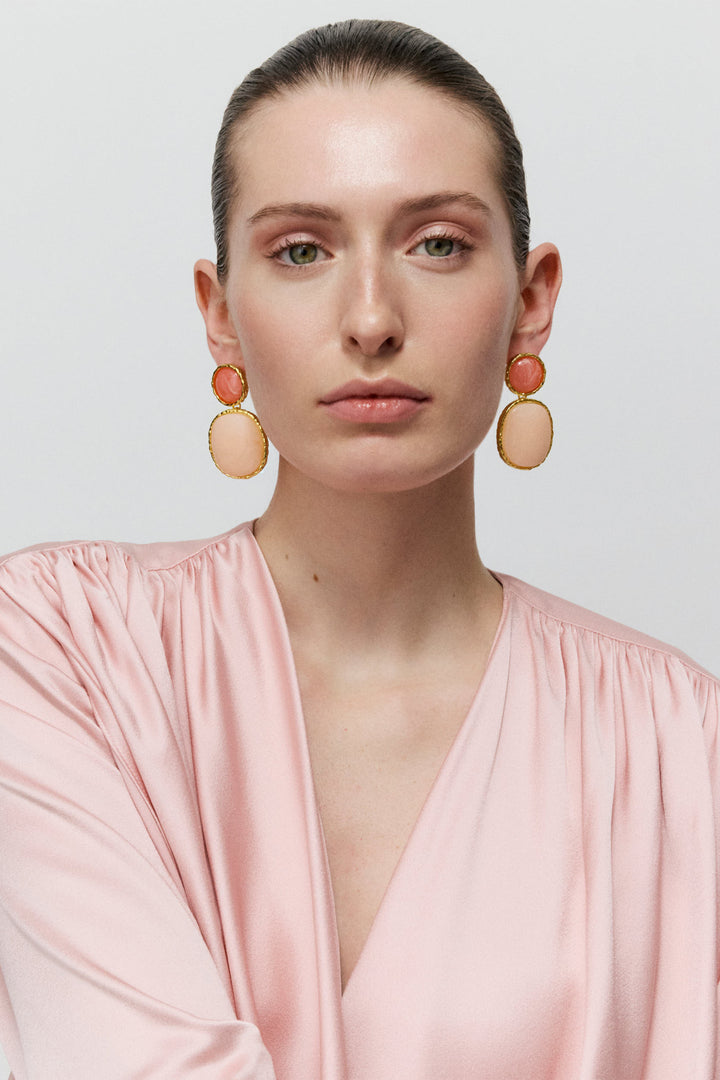 Vanessa Baroni Vintage Oval Earrings