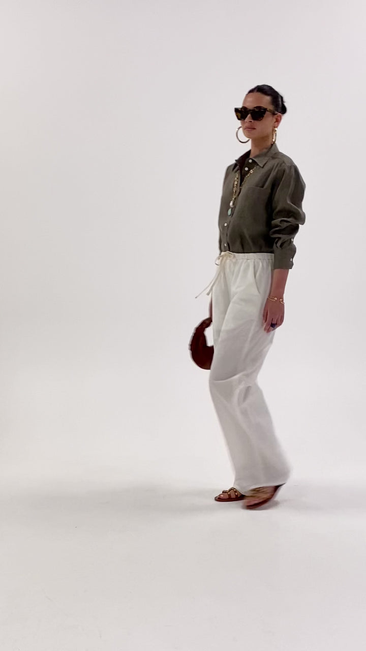 Husk Linen shirt - Khaki