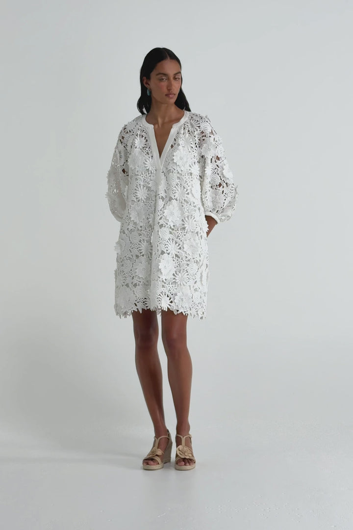 Husk Luna Mini Dress - White