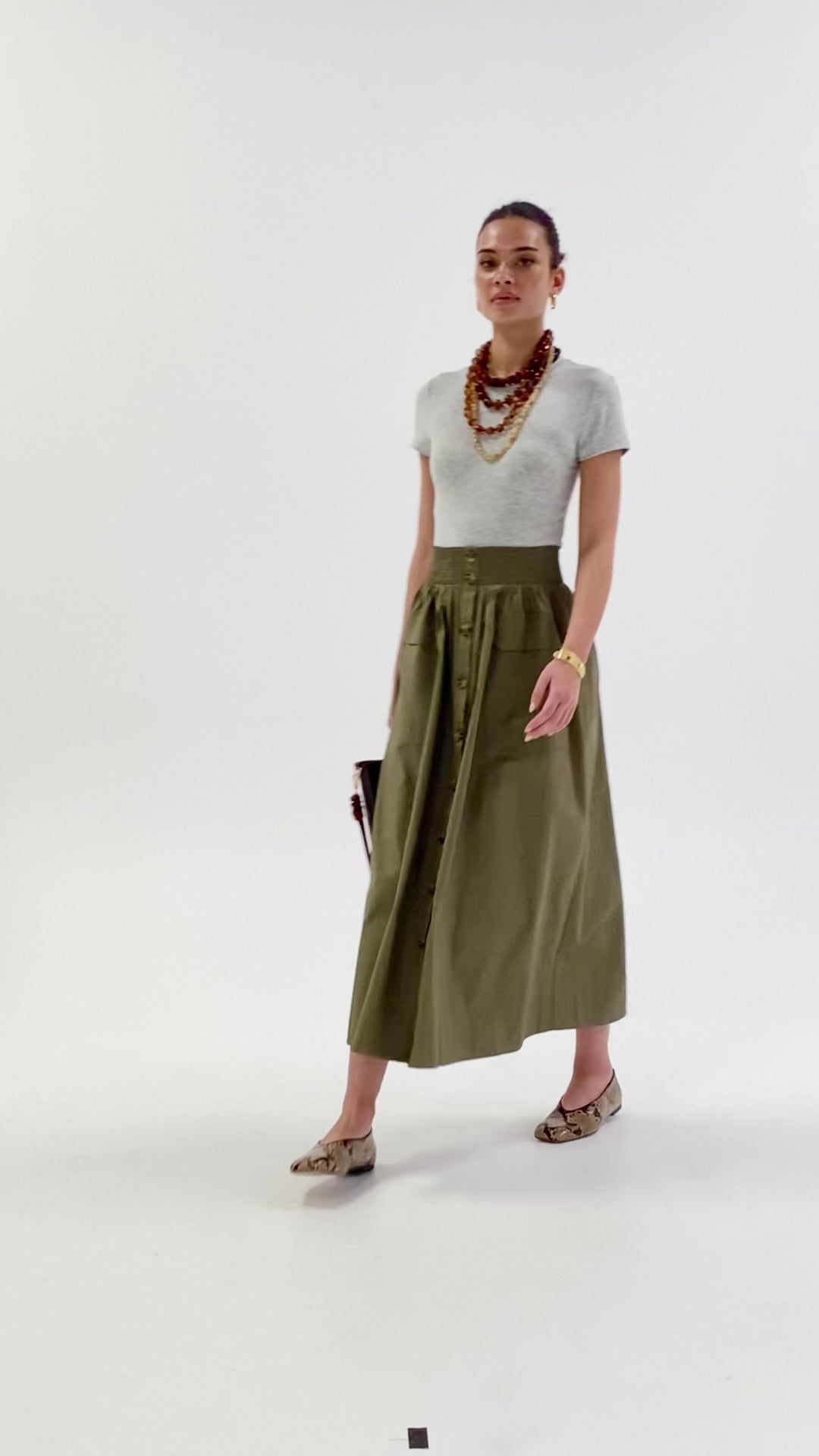 Husk Elodie Skirt - Khaki